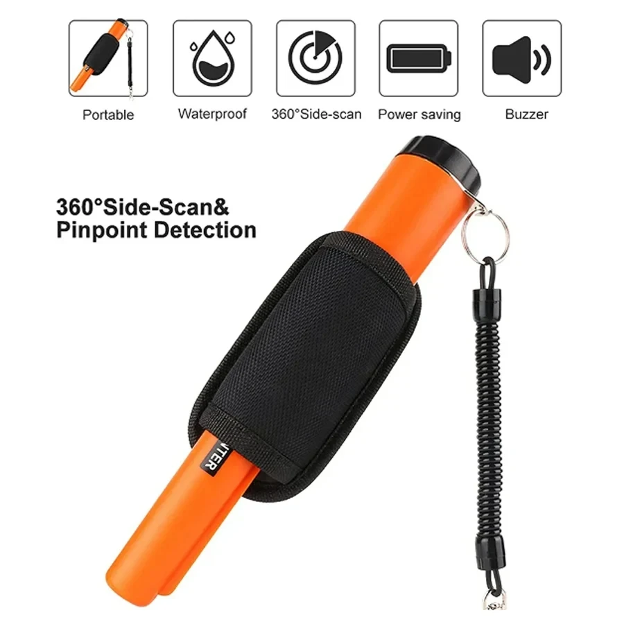 Metal Detector Handheld Positioning Rod Underground GP Pointer Waterproof High Sensitivity Security
