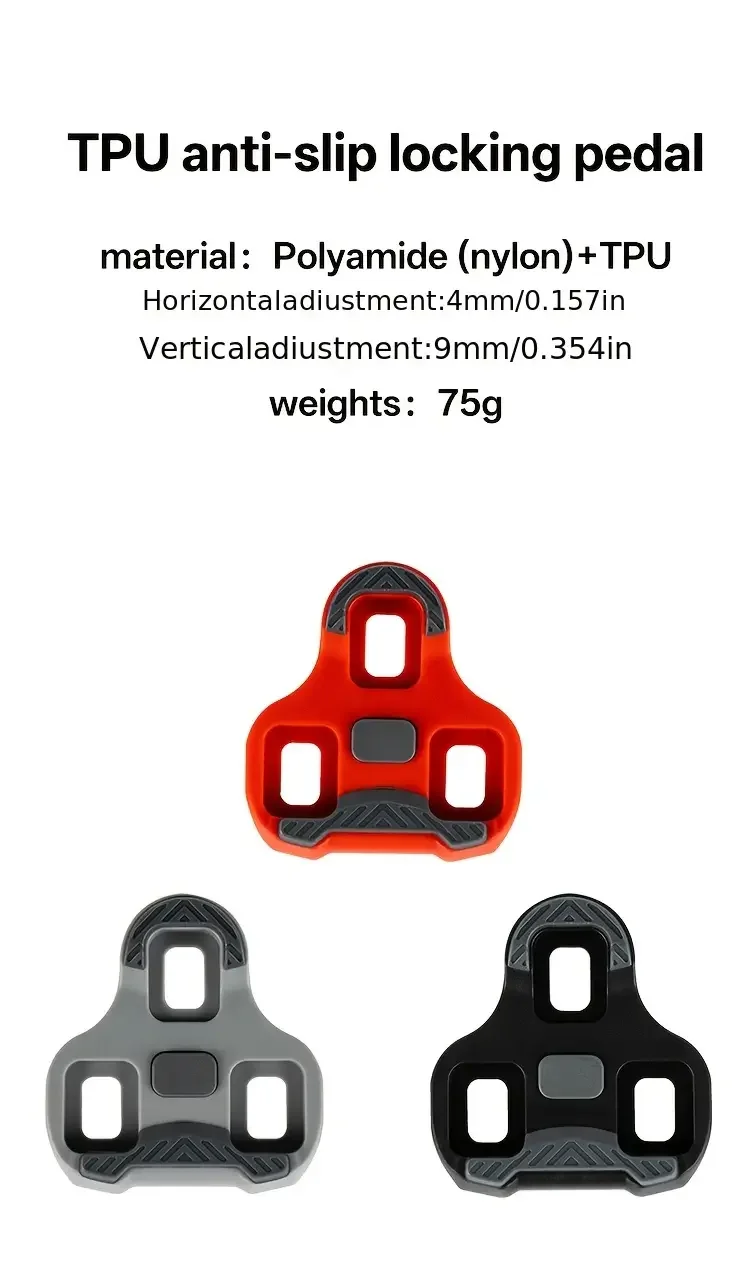 Rennrad Selbstverriegelnde Pedalplatten 4,5 Grad 0 Grad 9 Grad Kompatibel mit LOOK KEO Cleat Verriegelungssystem – Detail 1