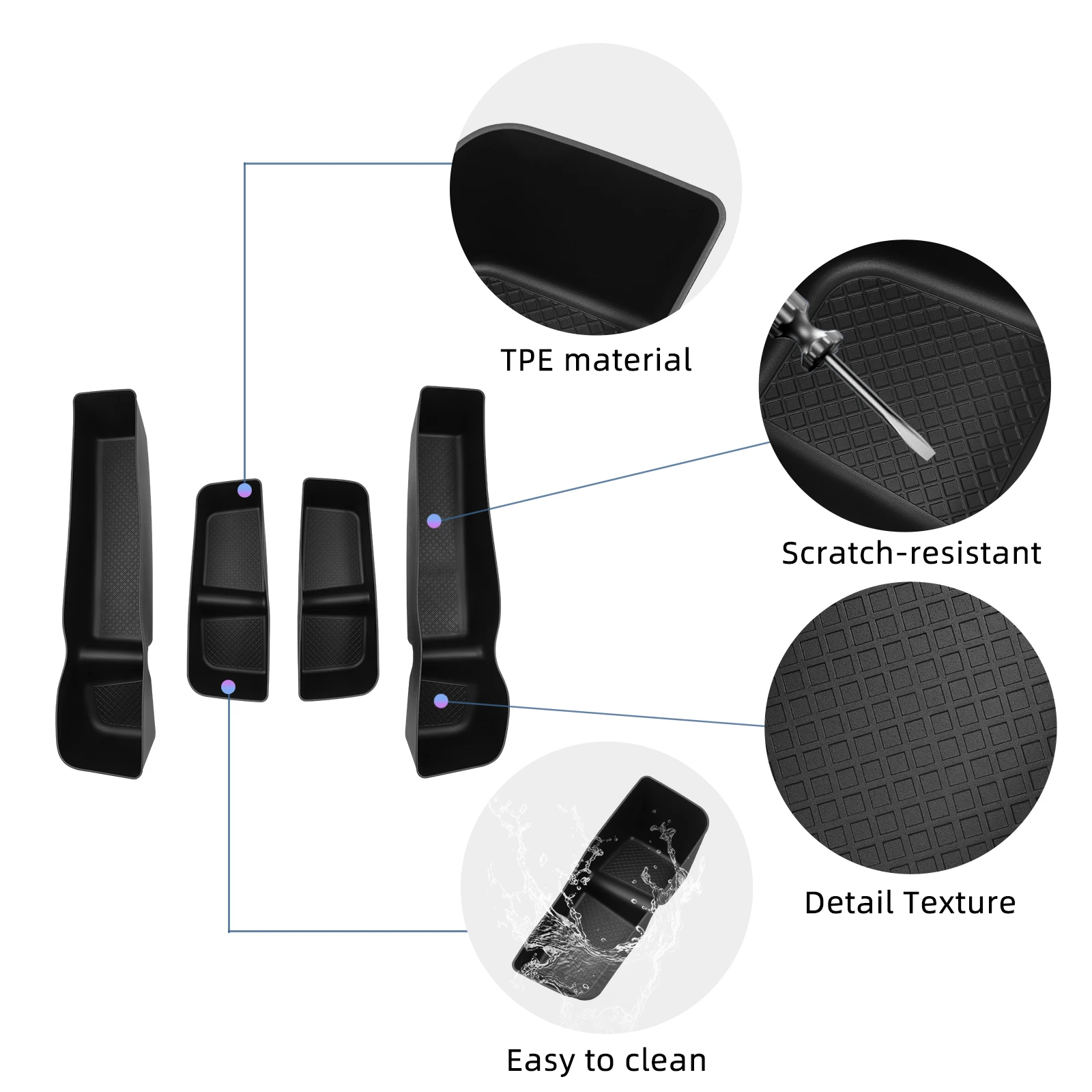 Geely Galaxy E5 Door Side Storage Box Set view 3