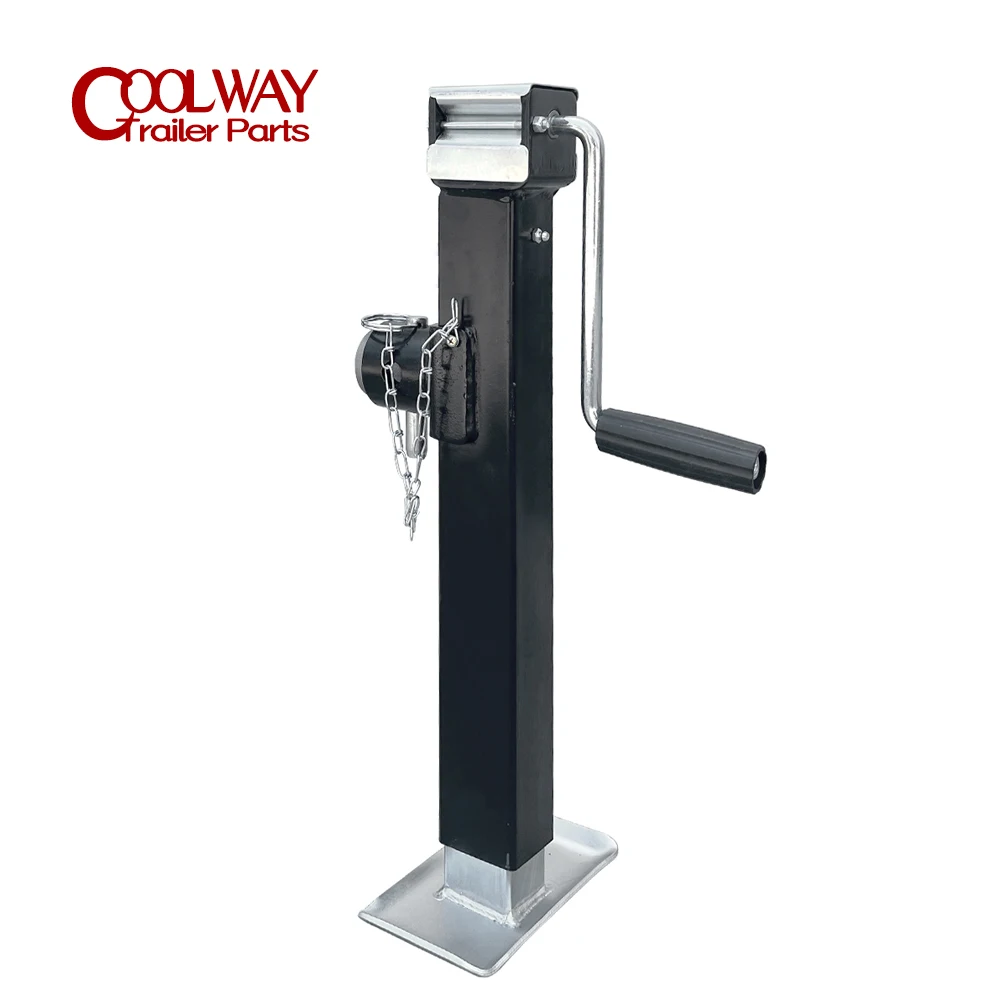 

Дорожные 15-дюймовые боковые поворотные сварные квадратные трубчатые стойки домкрата прицепа, опорные ножки, угловые устойчивые детали для жилых автофургонов, аксессуары для автофургонов