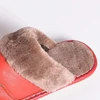 Autumn Winter New Thick Leather Cover Toe Warm Breathable Woman Couple Household Indoor Non-slip Waterproof Cotton Slippers Man 5