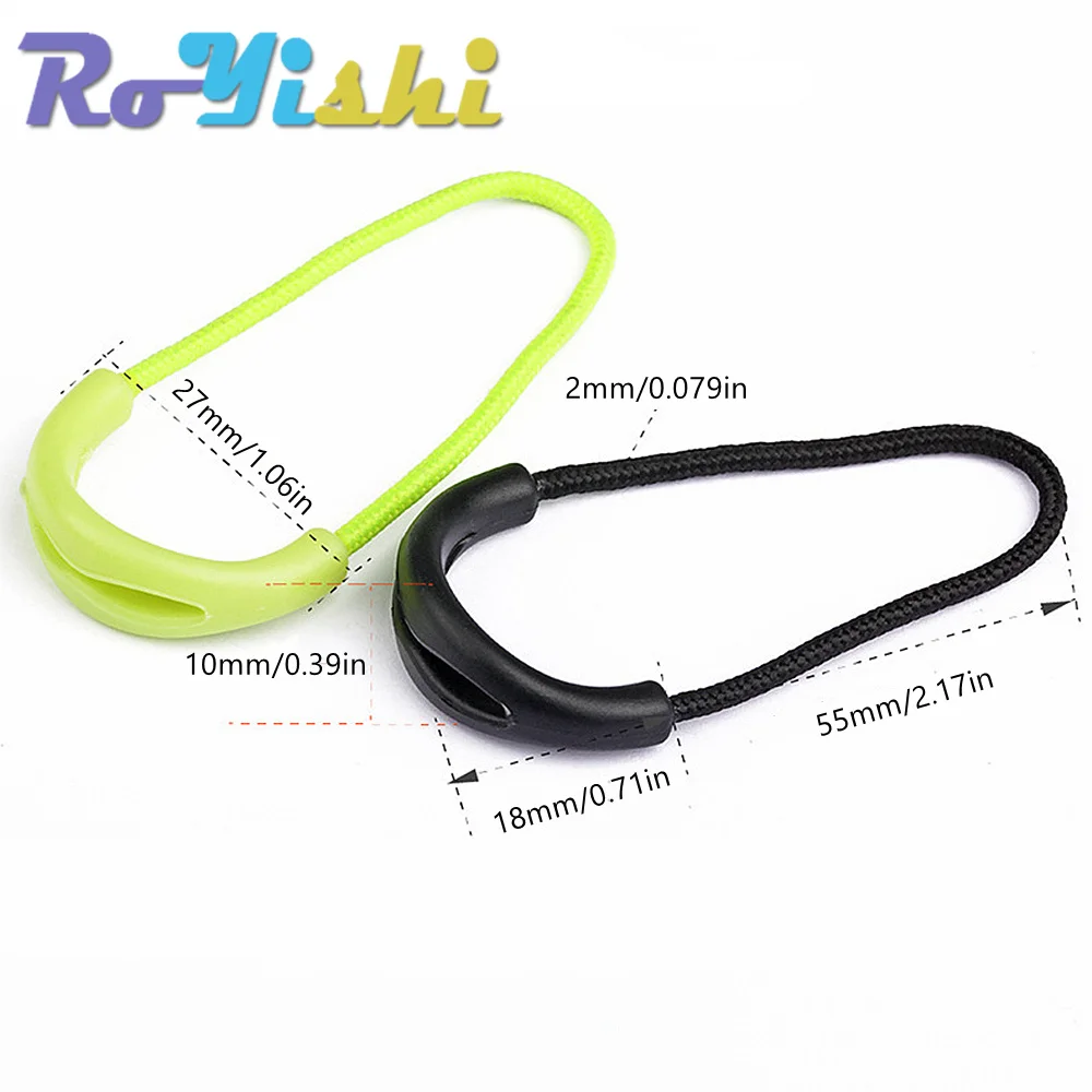 Mix Color Zipper Pull Cord Zipper Head Pull Puller End Fit Rope Tag Fixer Zip Cord for Garment Bags Accessory 10 Pcs/Pack zipper pullers zipper heads