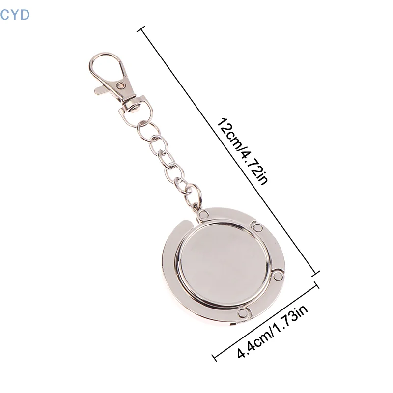 Fashion Simple Round Metal Folding Bag Hook Holder Portable Handbag Hooks Keychain Table Side Hangers Multipurpose Non-Slip Hook 6