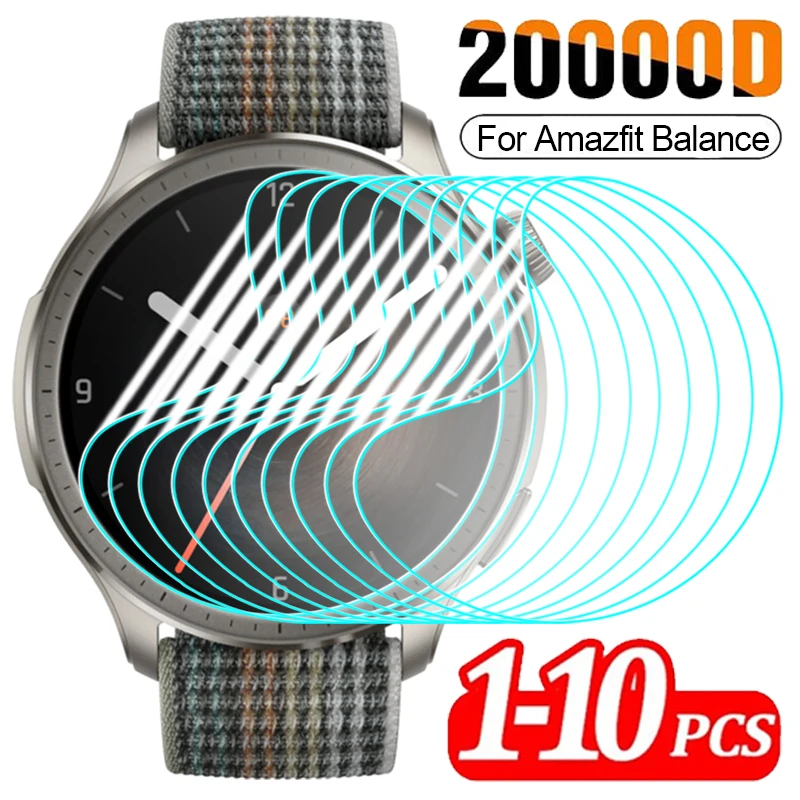 1-10PCS Soft TPU Hydrogel Films For Amazfit Balance Smart Watch Anti Scratch Screen Protector Cover Not Tempered Glass