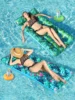 2 Pack Inflatable Pool Float Mat, Giant Pool Floats Adult Size with Headrest, Lake Float Raft Water Lounger 1