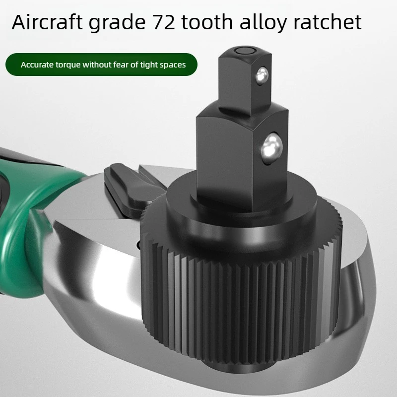 미니 72 톱니 라쳇 소켓 렌치, 1/2'' & 1/4'' & 3/8'' 3 in 1 렌치, 자동차 수리 도구 다기능 렌치