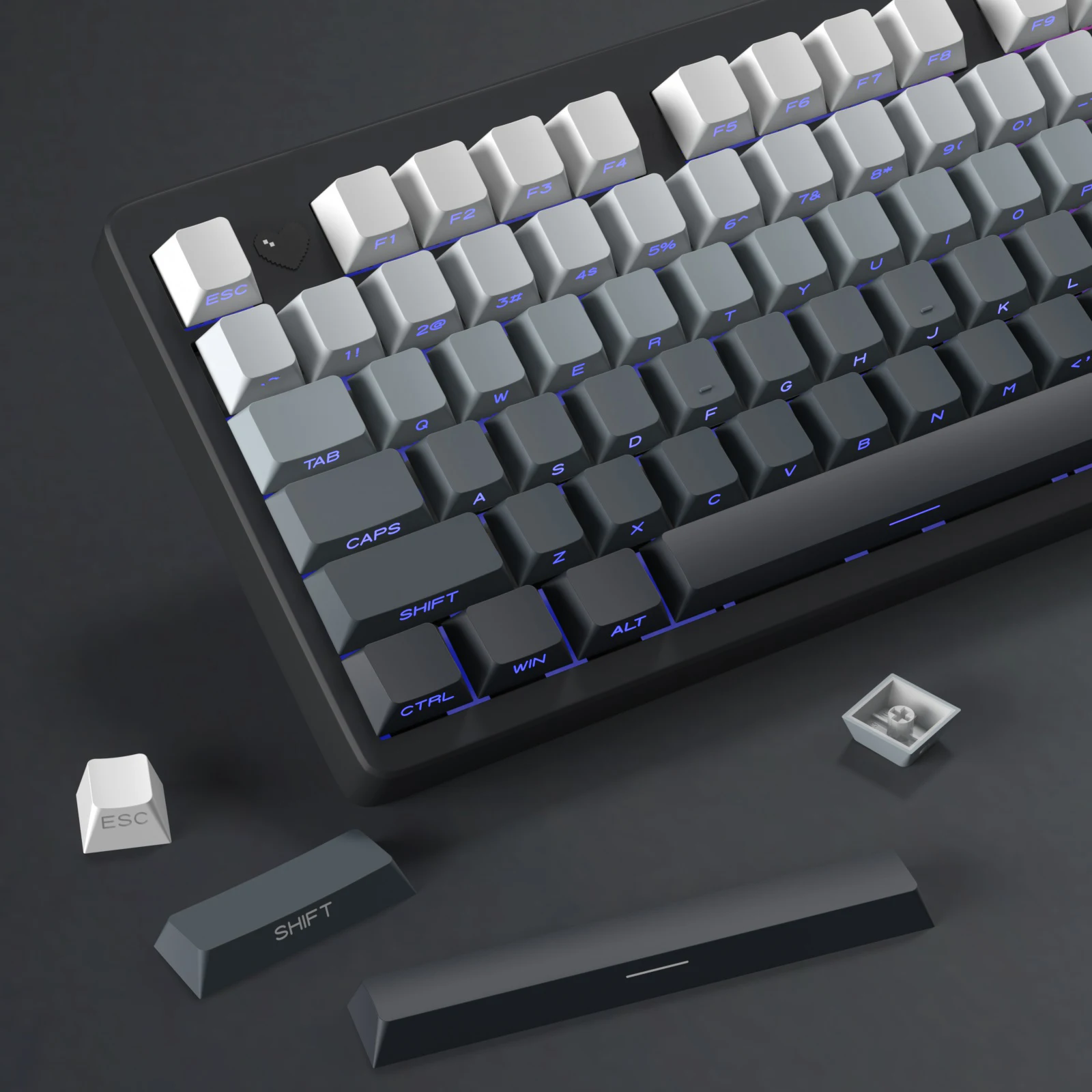 Print Brilho Através de Keycaps Backlit para