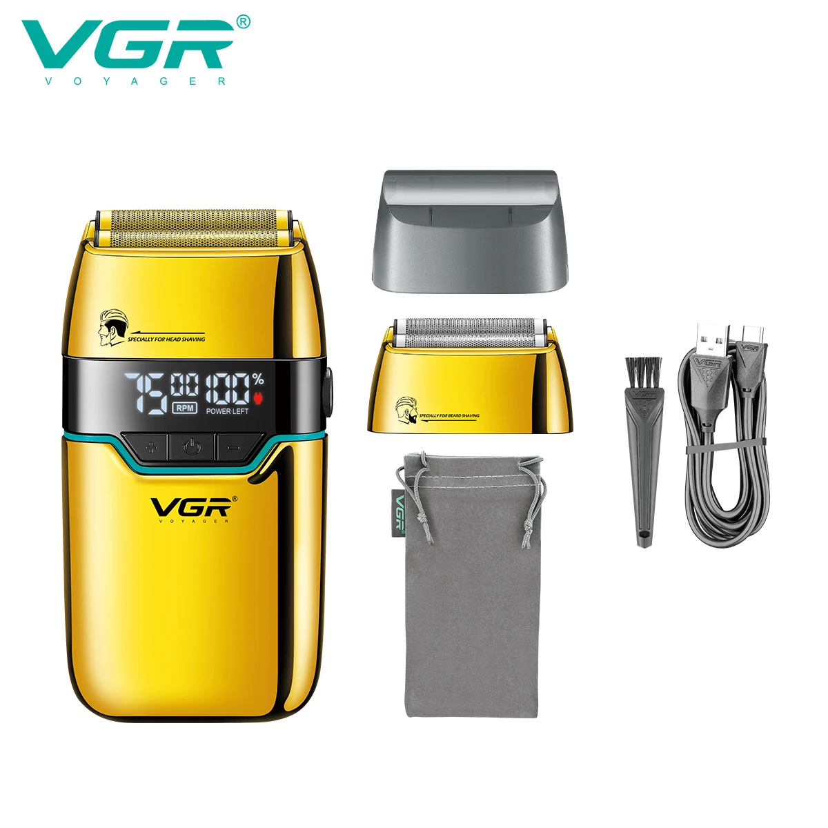 VGR ماكينة حلاقة كهربائية احترافية للوجه ماكينة حل...