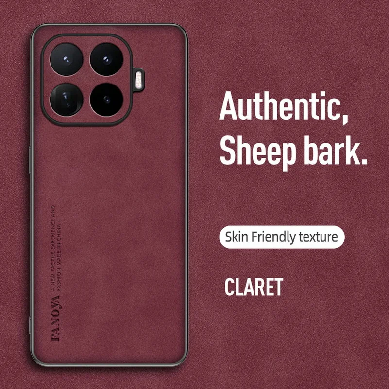Elegant Plain Leather Suede Phone Case
