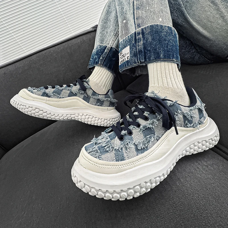 Zapatillas de hombre 패션 용수철 캐주얼 신발, 메쉬 스포츠 스니커즈, 통기성 야외 브랜드 남성 스포츠 신발