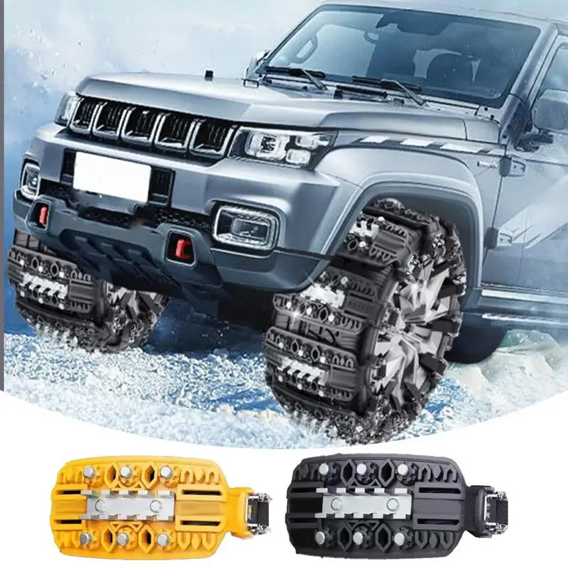 Tire Chains Winter Anti-Skid Tire Chains Winter Snow For Driving On Snow Ice Mud And Mountain Roads Set Of 3
