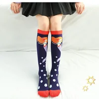6Pairs/Lot 2-14Years Children Girls Socks Soft Cotton Toddler Leg Warmers Mermaids Cartoon Socks For Kids Knitted Girl Knee Sock 6
