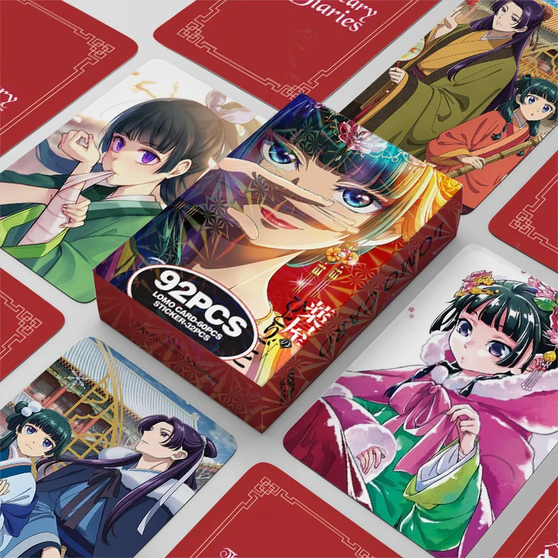 92pcs The Apothecary Diaries Anime Lomo Cards With Postcards Box Card Games For Fans Party Decorations Kids Gift Toy