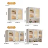 Nordic Multi-functional Kitchen Cabinets Home Kitchen Storage Cabinets Cream Style Living Room Restaurant Wall-mounted Cabinets 6