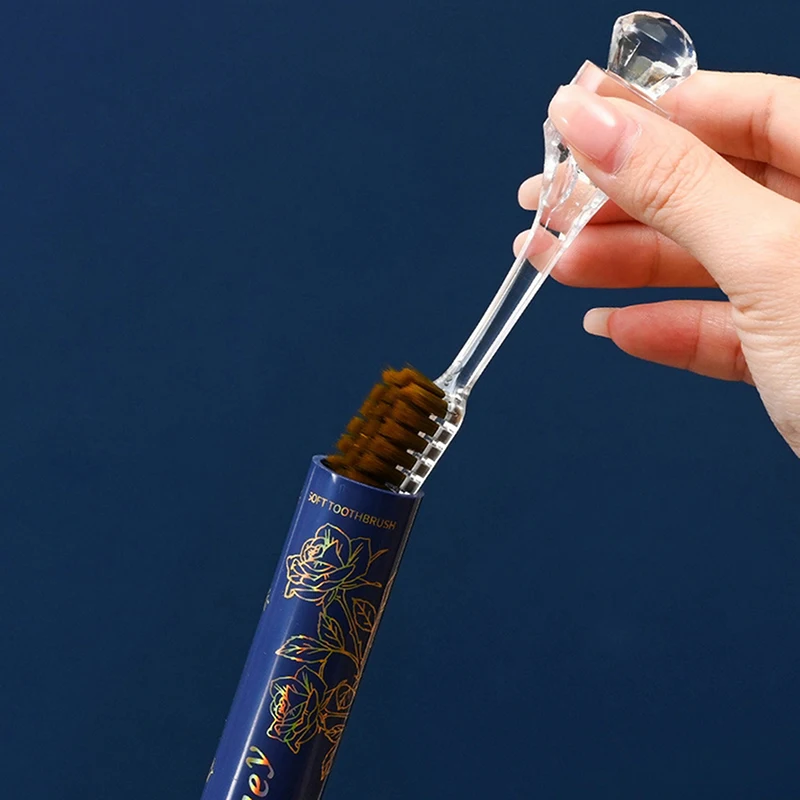 1/3PCS 립스틱 모양의 칫솔 휴대용 분리형 청소 치아 울트라 소프트 구강 케어 선물