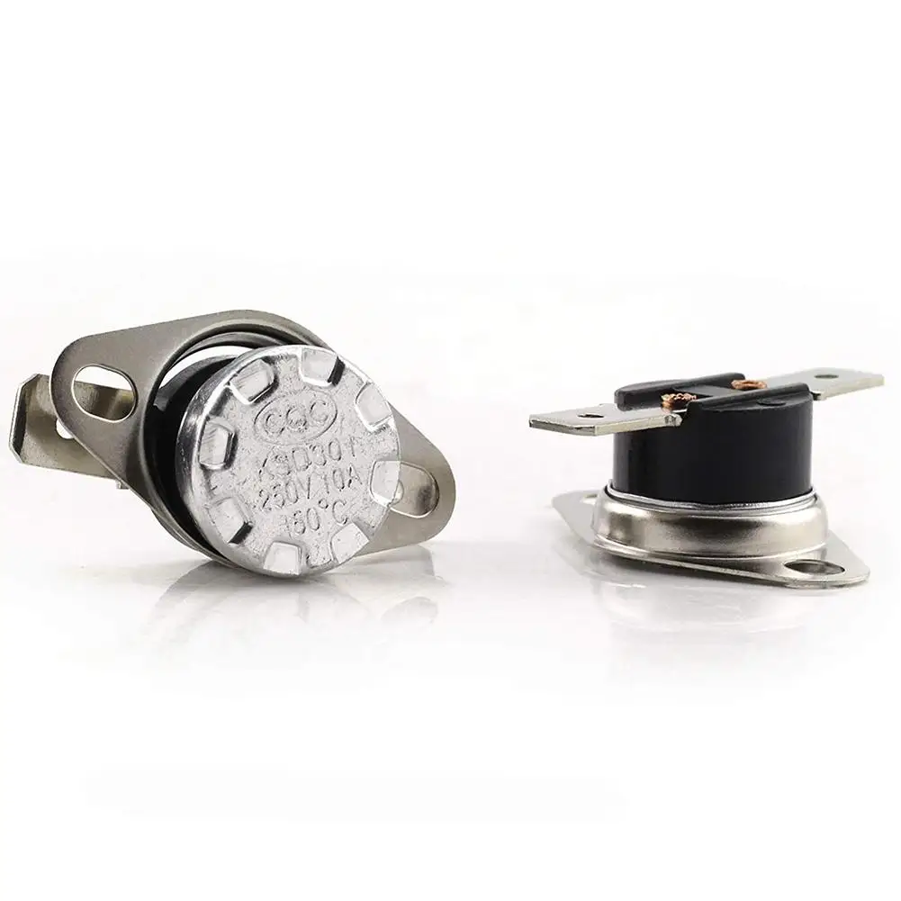 

5 Pcs KSD301 Thermal Control Switch 250V 10A Normally Closed NC Thermostat Temperature Switch