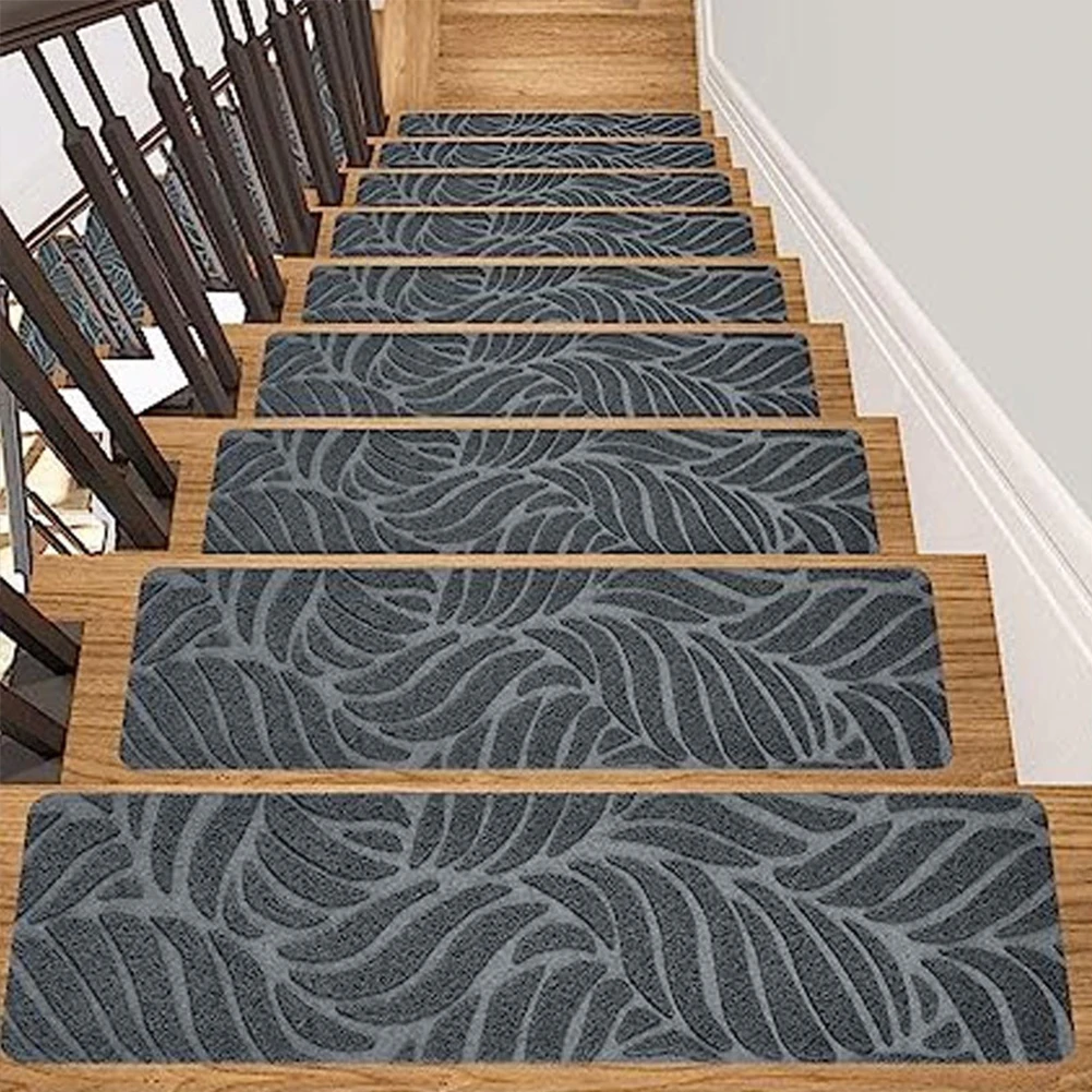 15PCS Self-Adhesive Floor Protector Rug Living Room Stairs Steps Tread Mats Nordic Stair Treads Carpets for Indoor Decoration