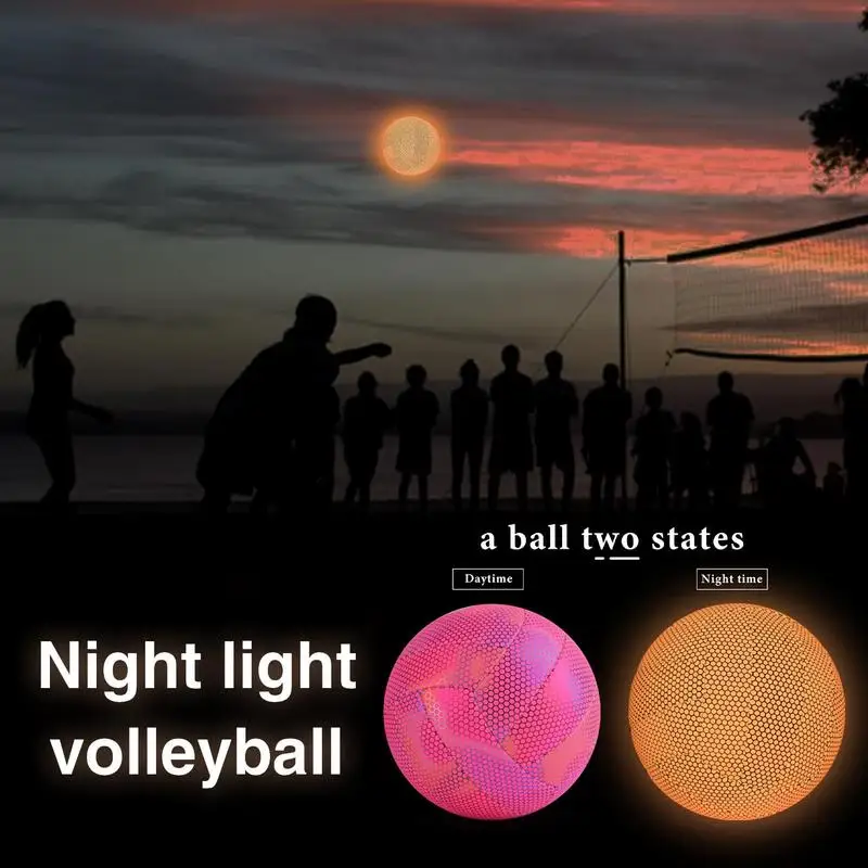Glow In Dark Volleyball Night Time Workout Luminous Volleyball High Brightness Glowing Nighttime Training