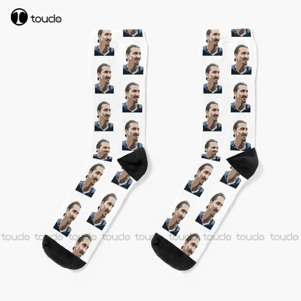

Zlatan Ibrahimovic Socks White Socks Mens Personalized Custom Unisex Adult Teen Youth Socks Christmas Gift Colorful Cartoon