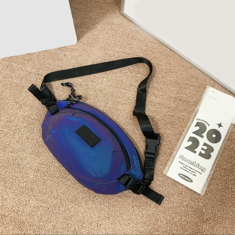 Women Korean Bum Bag Fashion Chest Bag Fanny Pack Man Reflective Waist Bag