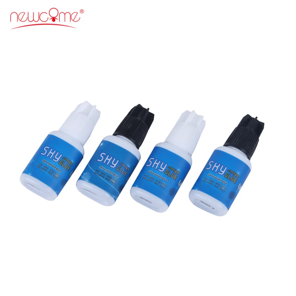 

NEWCOME 5ml Eyelash Glue Waterproof Quick Dry Adhesive Lower Irritation Makeup Fake Eyelashes Extension Glues