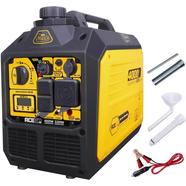 4000 Watt Portable Inverter Generator Gas Powered 149cc Quiet Generator 4