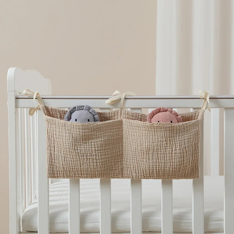New Bedside Diaper Bag Cute Cartoon Baby Disposable Diaper Storage Bag Handbag Boys Girls Baby Crib Bottle Trolley Hanging Bag 4