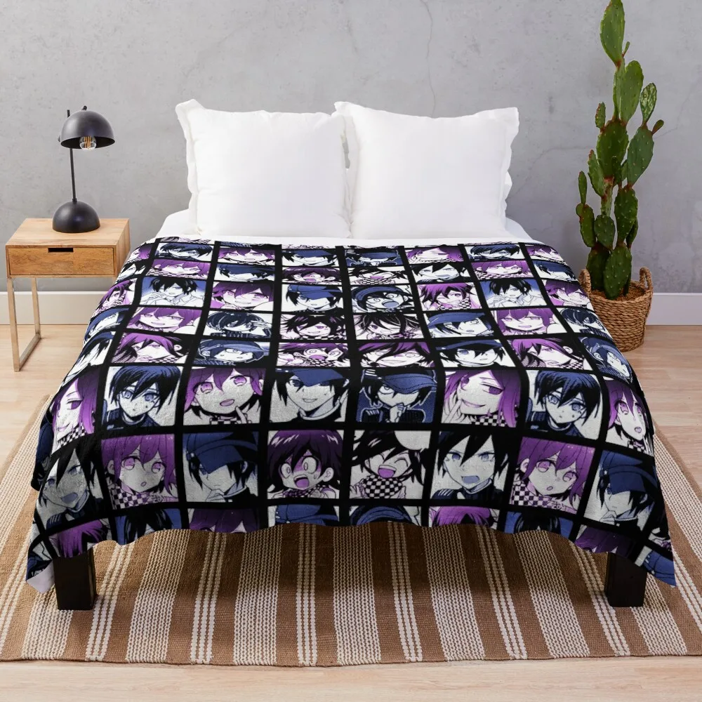 

Shuichi and Kokichi Manga Collection (Colored) Throw Blanket blankets ands halloween Flannel Fabric Blankets