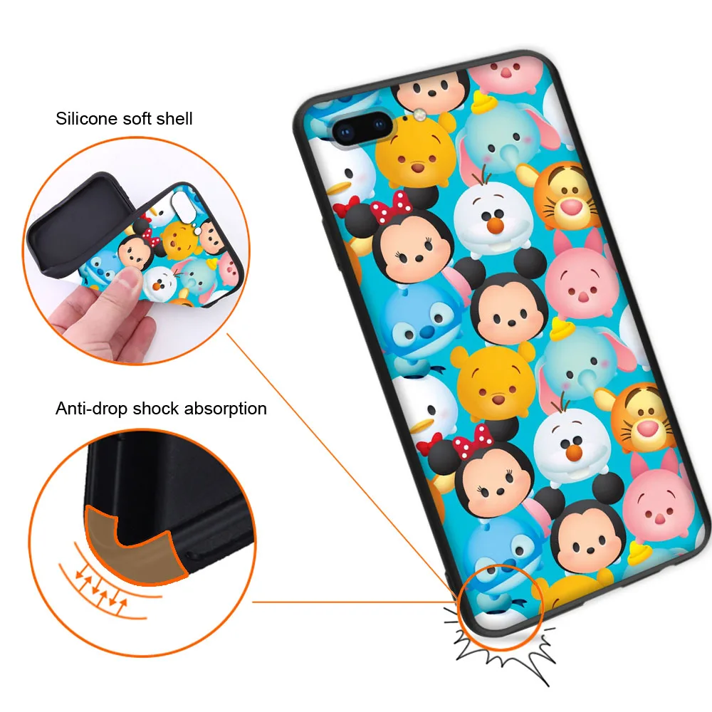 Фото Tsum, черный цвет, для OPPO Reno 6 6Z 7 7Z 8 A55 A56 A35 A32 A33 A73 A31 A8 Pro Plus №5