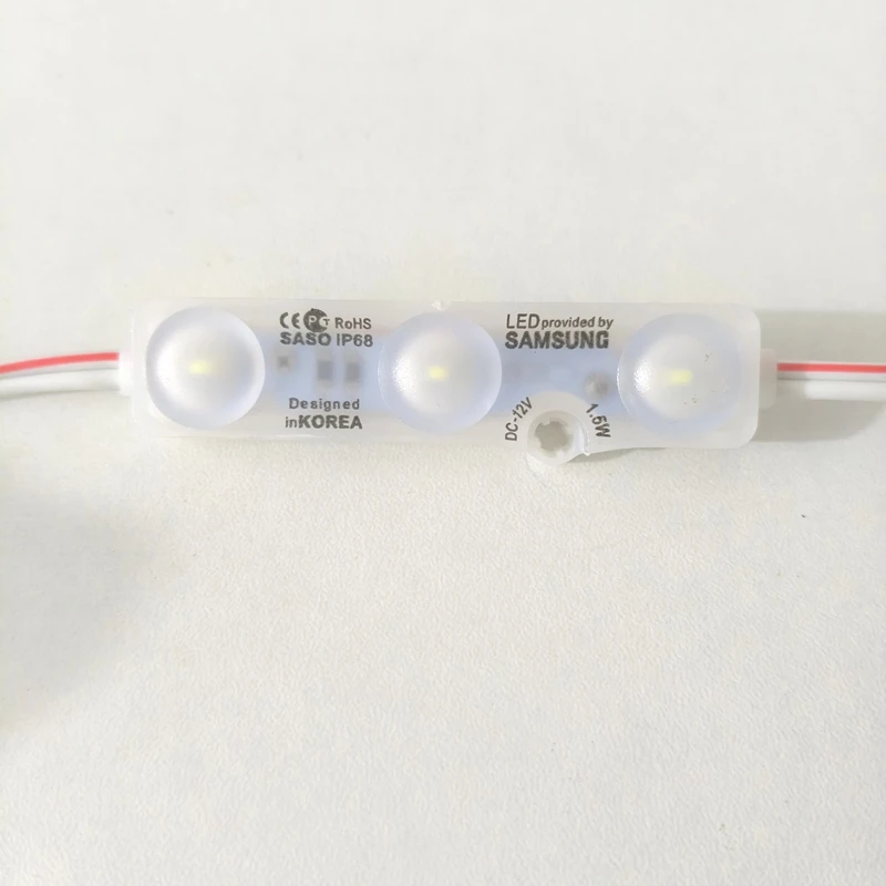 50pcs 5730 SMD LED Module Lighting IP67 Waterproof 3 LED Back Lights DC12V 1.5W Mirror Light Samsung injection Led Module