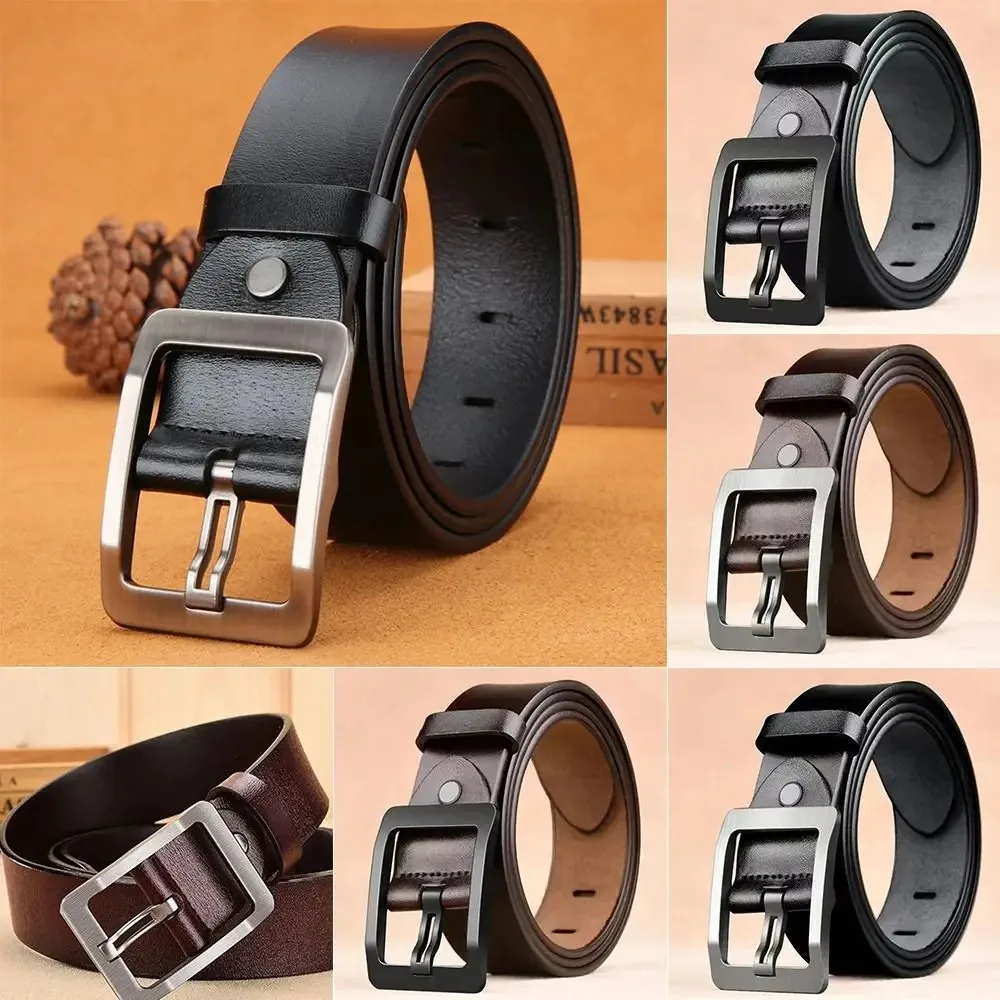 Ceinture en cuir PU de luxe pour hommes avec boucle à ardillon classique