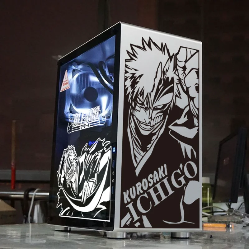 

Bleach Anime Stickers for PC Case,Japanese Cartoon Decor Decals for ATX Computer Chassis Skin,Waterproof Easy Removable