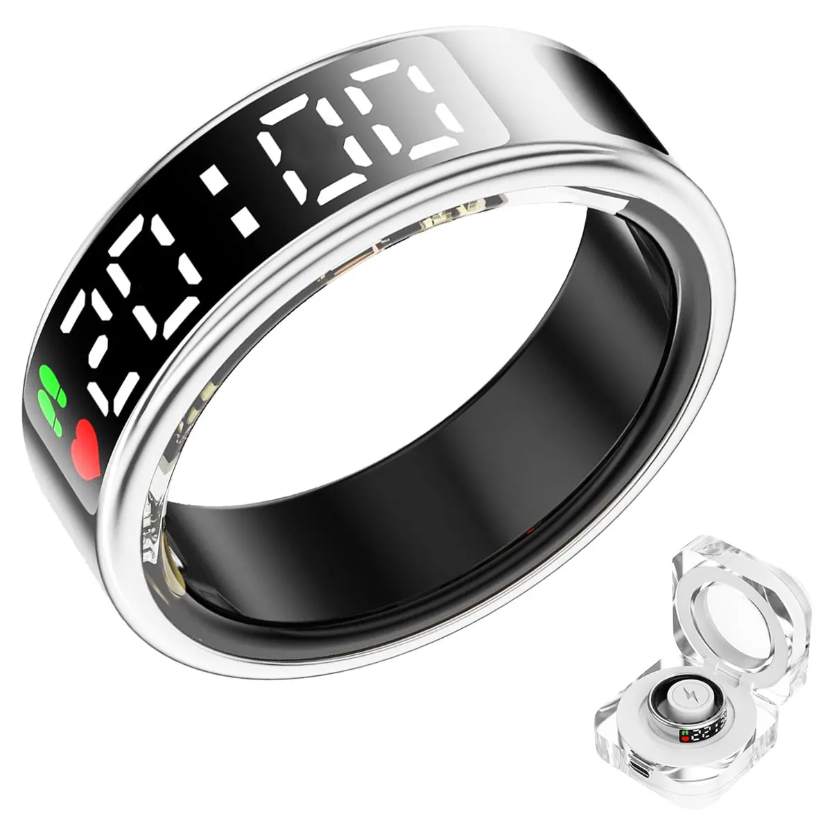 Waterproof Smart Ring for Heart Rate Blood Oxygen Sleep Monitoring