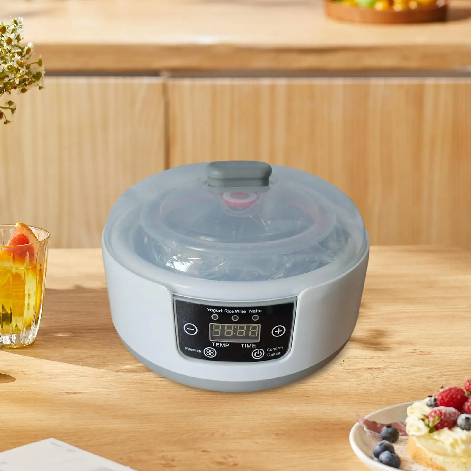 Yogurt Maker Household Constant Temperature Control Homemade Multifunctional Low Noise Electric Yogurt Machine with 5 Glass Jars