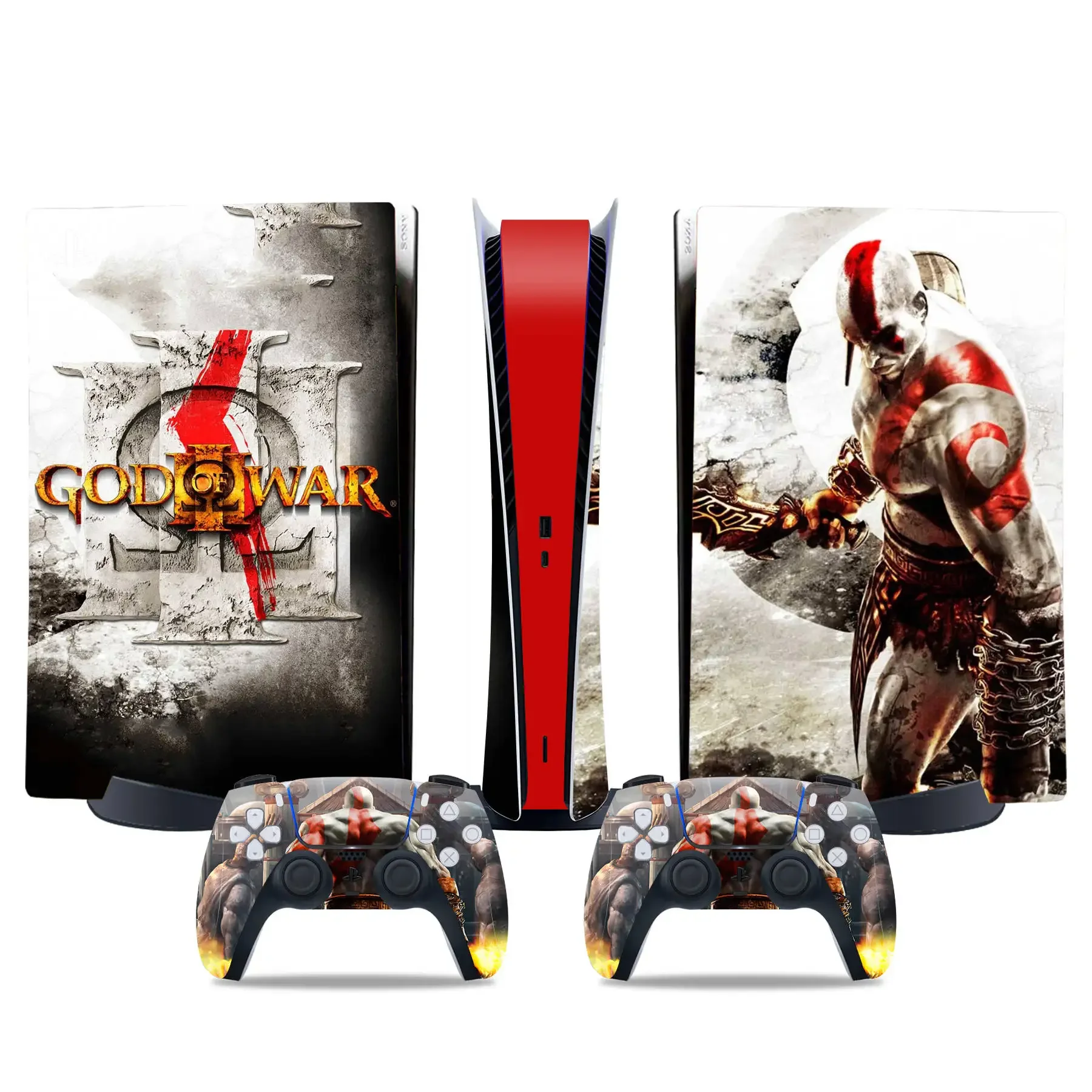 God war PS5 digital edition Skin Sticker Decal Cover for PS5 digital Console and 2 Controllers PS5 Skin Sticker