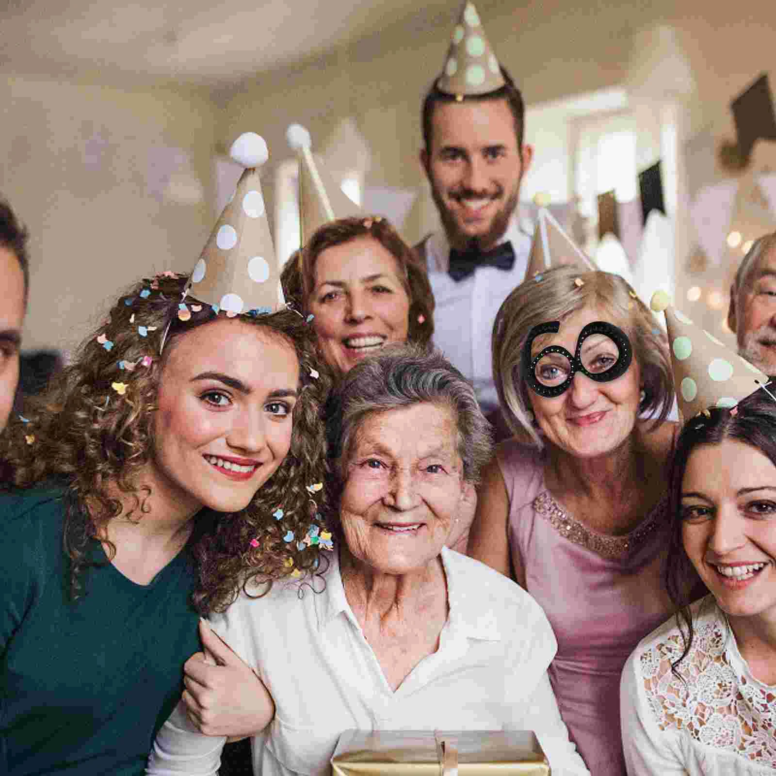 40th Birthday Party Glasses Gold Plated Photo Prop Eyewear Novelty Vintage Decor Fun Masquerade Carnival Performance