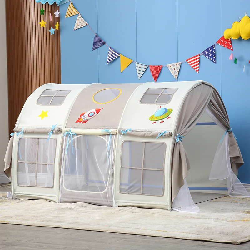 Large Kids Play House Tent With Window Portable Children Bed Tent For Boys Girls Indoor Play Game House Castle 3