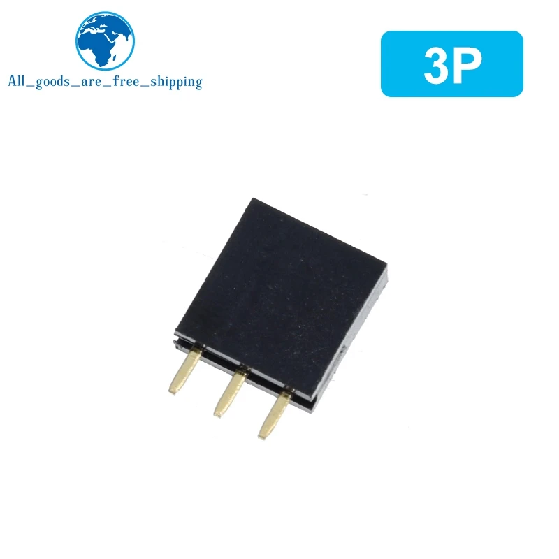 TZT 10/50PCS Einreihige Pin Buchse Header Buchse Pitch 2,54mm 1*2P 3P 4P 6P 8P 12P 15P 20P 40P Pin Stecker Für modul – Detail 9