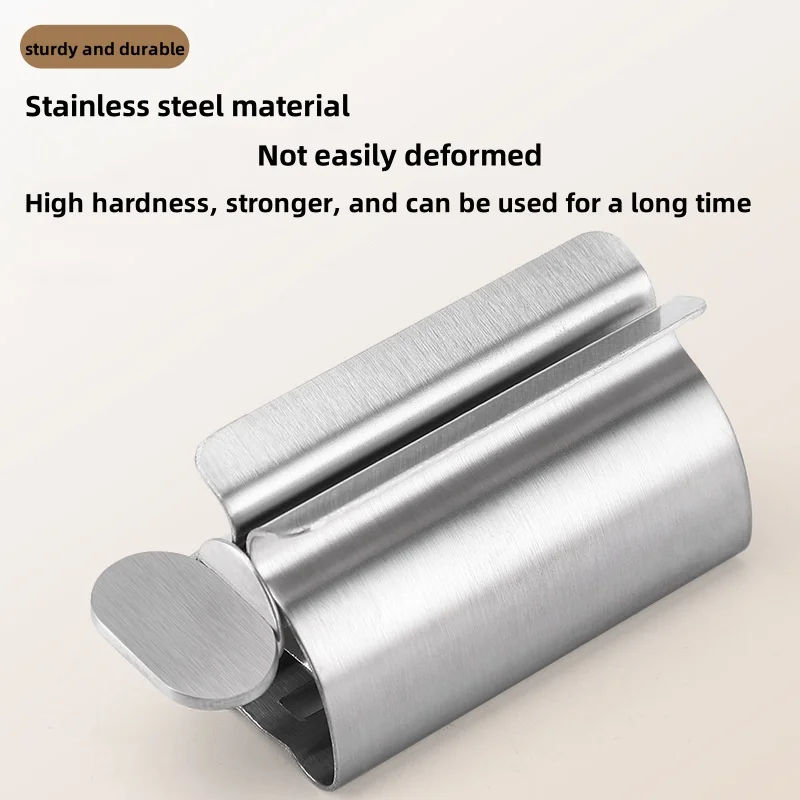Creative Toothpaste Tube Squeezer Simple Toothpaste Roller Stainless Steel Labor Saving Toothpaste Tube Wringer Cleanser Presser