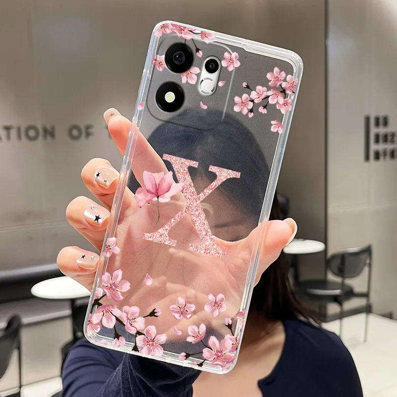 Floral Transparent Slim Silicone Phone Case