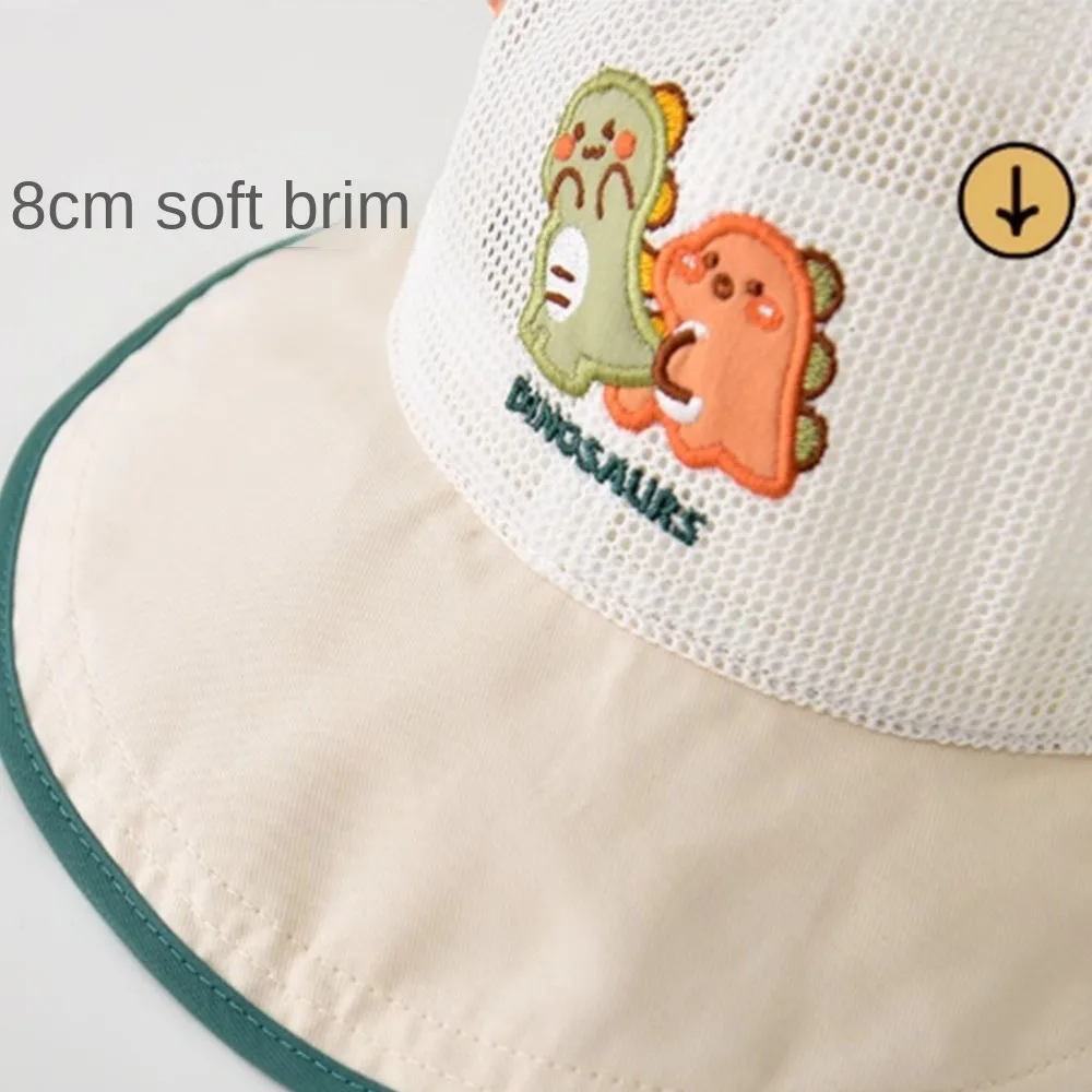 Cute Thin Children's Mesh Basebal Hat Breathable Sunshade Summer Sun Hat Large-Brim Sun Protection Baby Duckbill Hat Summer