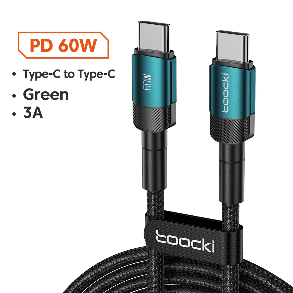 ตัวเลือกสินค้า PD 60W 100W USB C ถึง USB Type C สายเคเบิลข้อมูลชาร์จอย่างรวดเร็วสําหรับ Iphone 15 16 Huawei Samsung Xiaomi tipo c