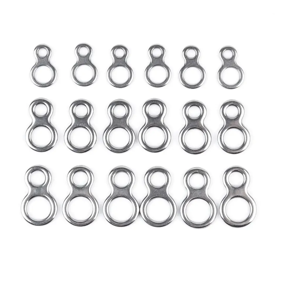 40pcs Stainless Steel Fishing Swivel Rings - Saltwater Solid Seamless Lure Connectors For Big Fish