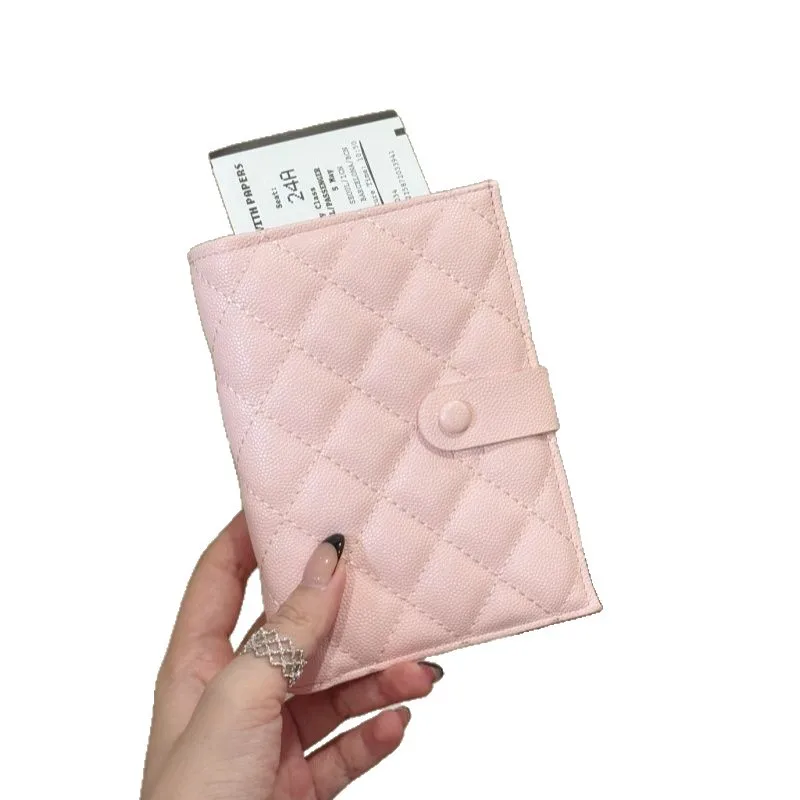 Leather Passport Holder Covers Case Multi-functional Travel Credit Card Wallet Cute Passport Book for Women Hasp Passport Cover - 5