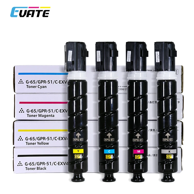 

NPG65 GPR-51 C-EXV47 Compatible Toner Cartridge K350g CMY330g Hot Selling For Canon iR ADV C250 C255 C350 C351 C355 Copier