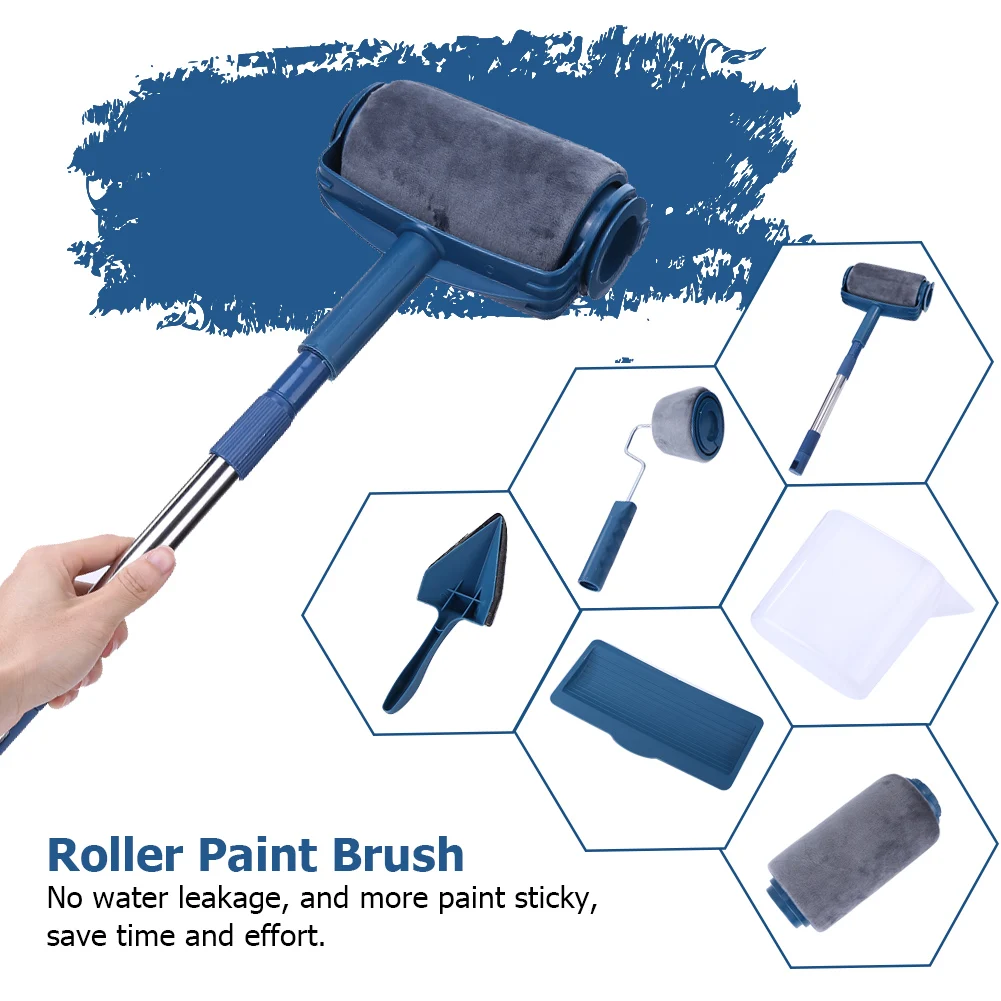 Professional Wall Paint Roller Brush Set Household Wall Decorative Painting Brush DIY Corner Painting Rolling Brush Handle Tool