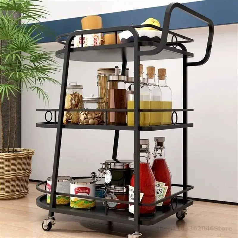 Nordic Dining Car Trolley Home Beauty Salon Dining Room Hotel Wine Cake Tea Trolley Mobile Commercial