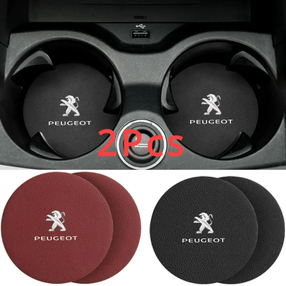 

2pcs Car Water Cup Bottle Holder Anti-slip Pad Mat for Peugeot 206 307 308 3008 207 208 5008 107 106 205 4008 301 407 508 2008