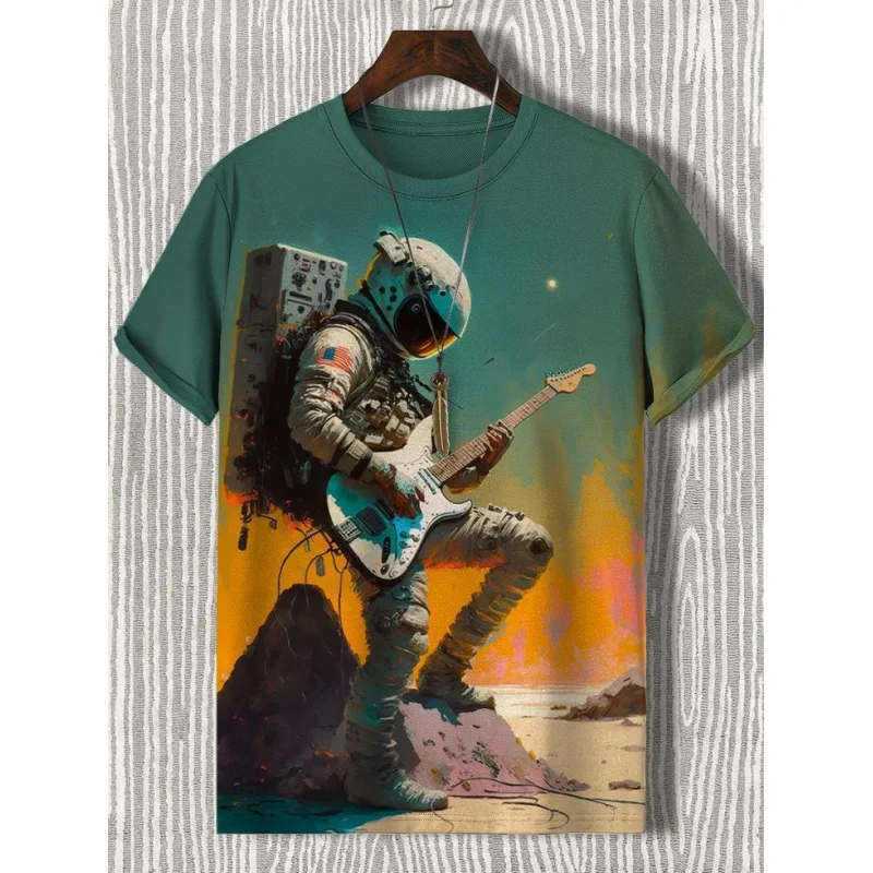 Men Oversized 3D Print Short Sleeve T Shirt