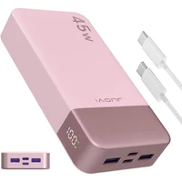 JUOVI Powerbank 20000mAh 45W Fast Charge Power Bank, Super Fast Charging Portable Charger with LED Display for iPhone 17 16 15 1